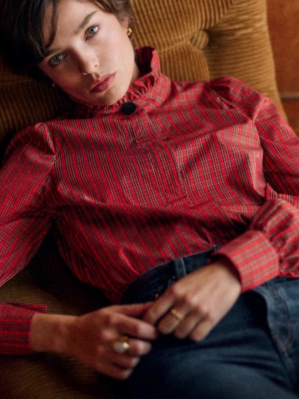 Sezane Faustina Shirt - Sézane X Mdlo Bury Check - Size 12